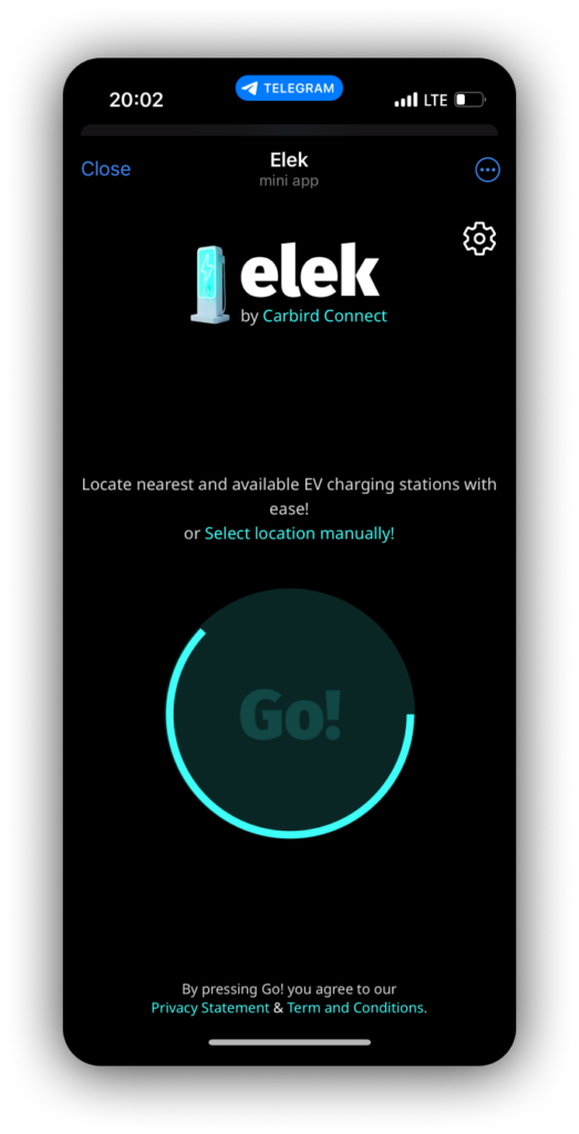 اپلیکیشن تلگرامی شارژ خودرو برقی - elek